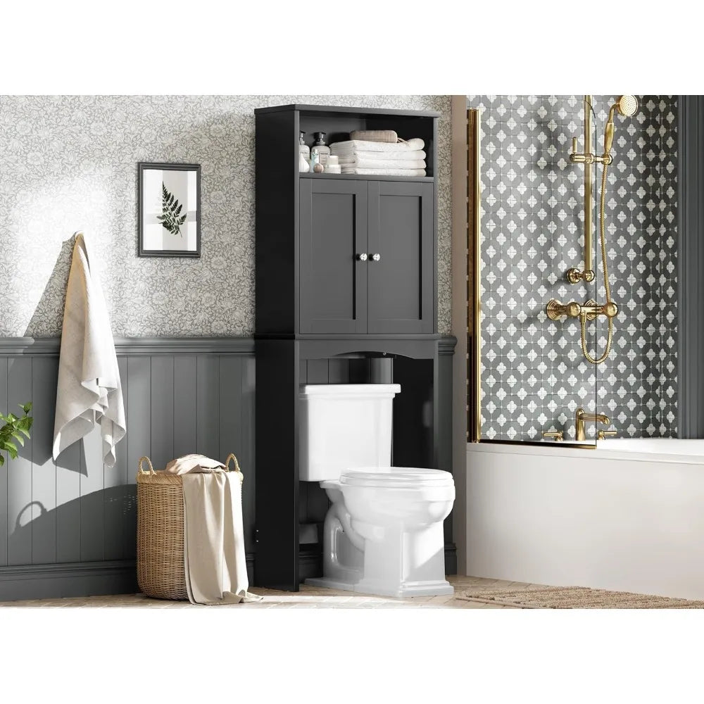 MKDK Bathroom Over Toilet Storage Cabinet With Adjustable Shelves