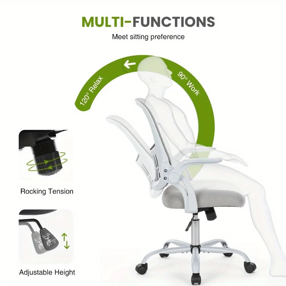 Ergonomics Mesh Office Chair With Adjustable Armrests Lumbar