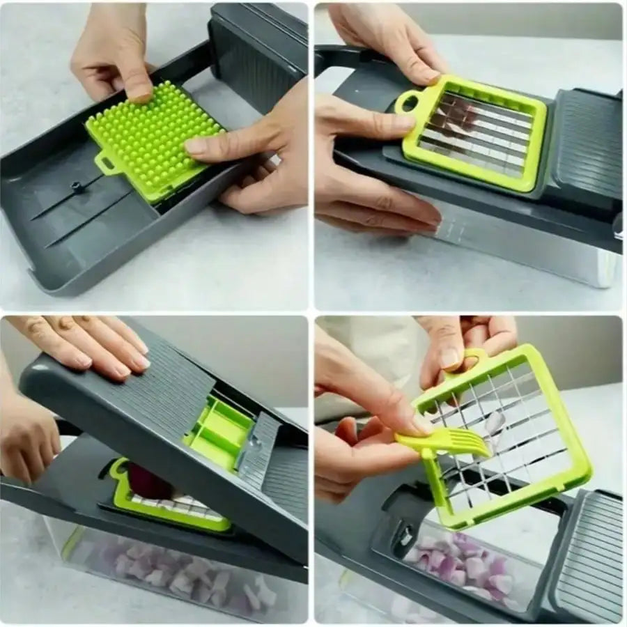 AEDG 15-in-1 Vegetable Chopper and Slicer with 8 Blades