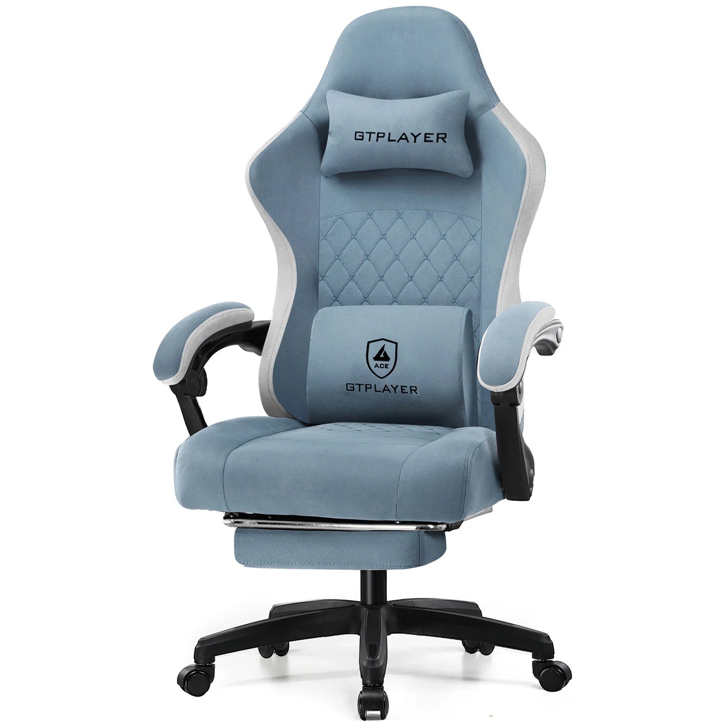 GTPLAYER Ergonomic Gaming Chair With Fabric Upholstery And Armrests