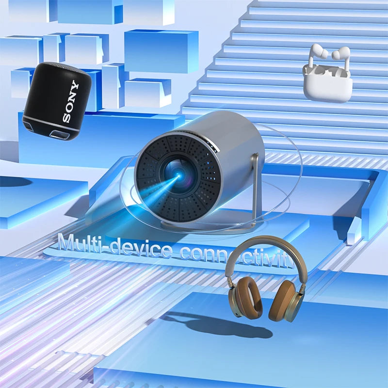 XBJ 4K Smart Android Projector With Auto Keystone Rotating