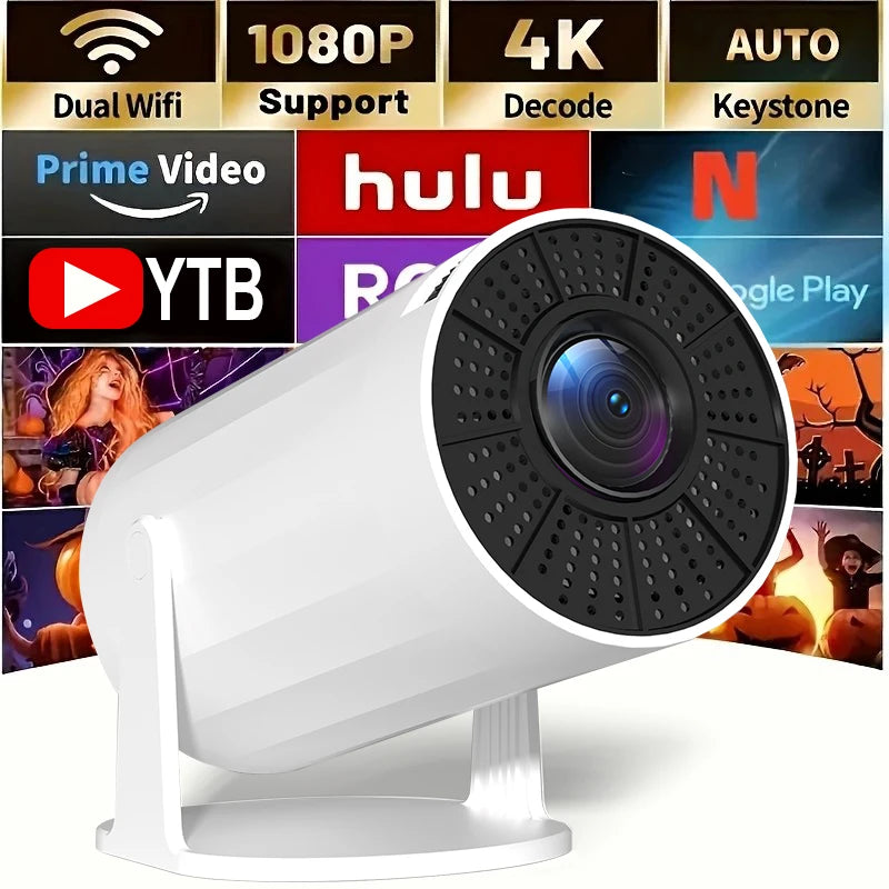 XBJ 4K Smart Android Projector With Auto Keystone Rotating