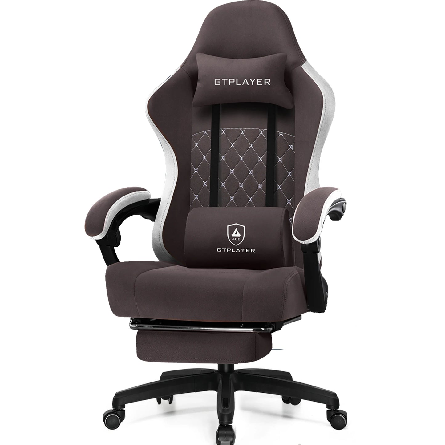 GTPLAYER Ergonomic Gaming Chair With Fabric Upholstery And Armrests