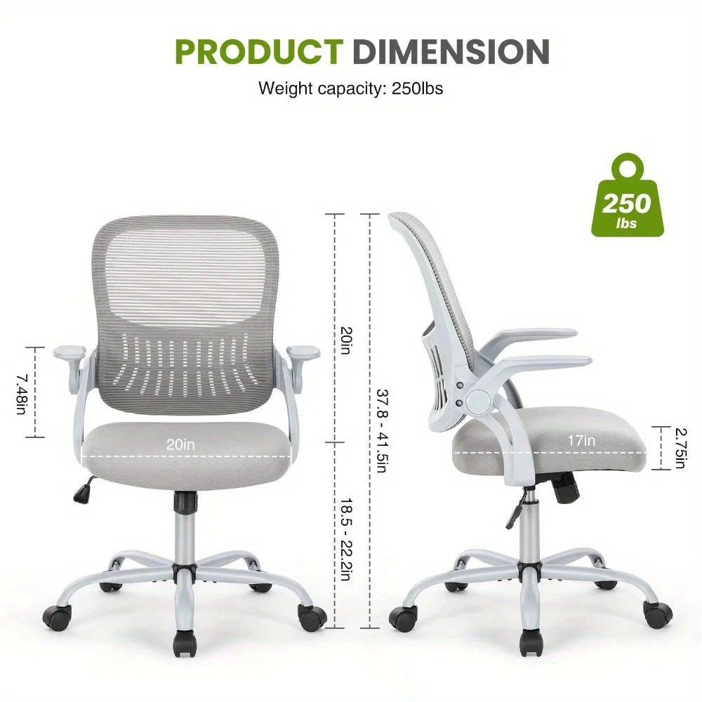 Ergonomics Mesh Office Chair With Adjustable Armrests Lumbar