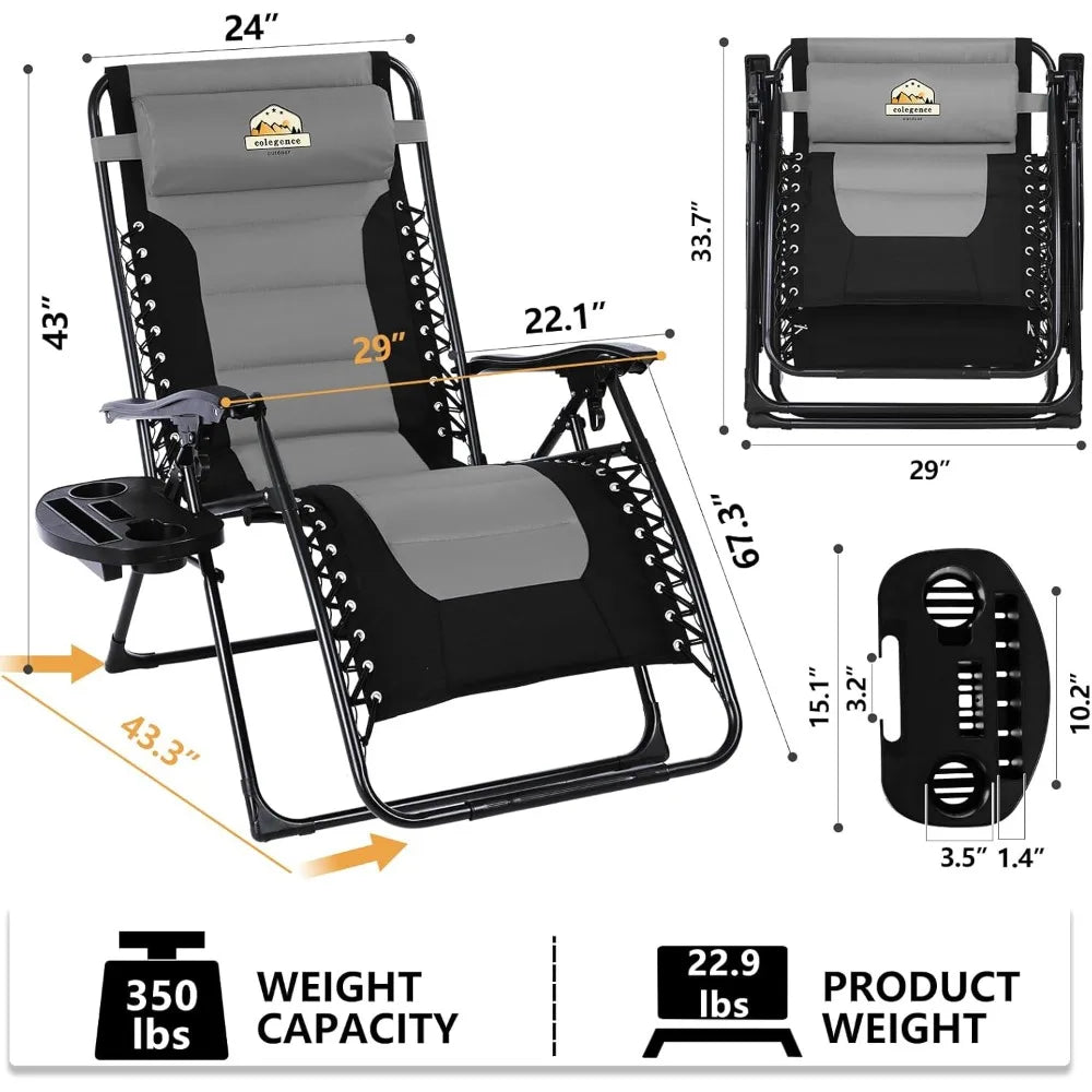 XMSJ Zero Gravity Lounge Chairs Set Two
