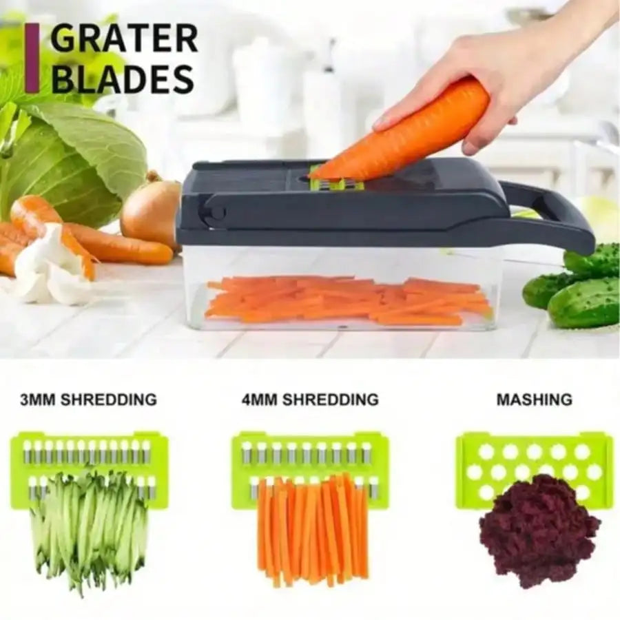AEDG 15-in-1 Vegetable Chopper and Slicer with 8 Blades