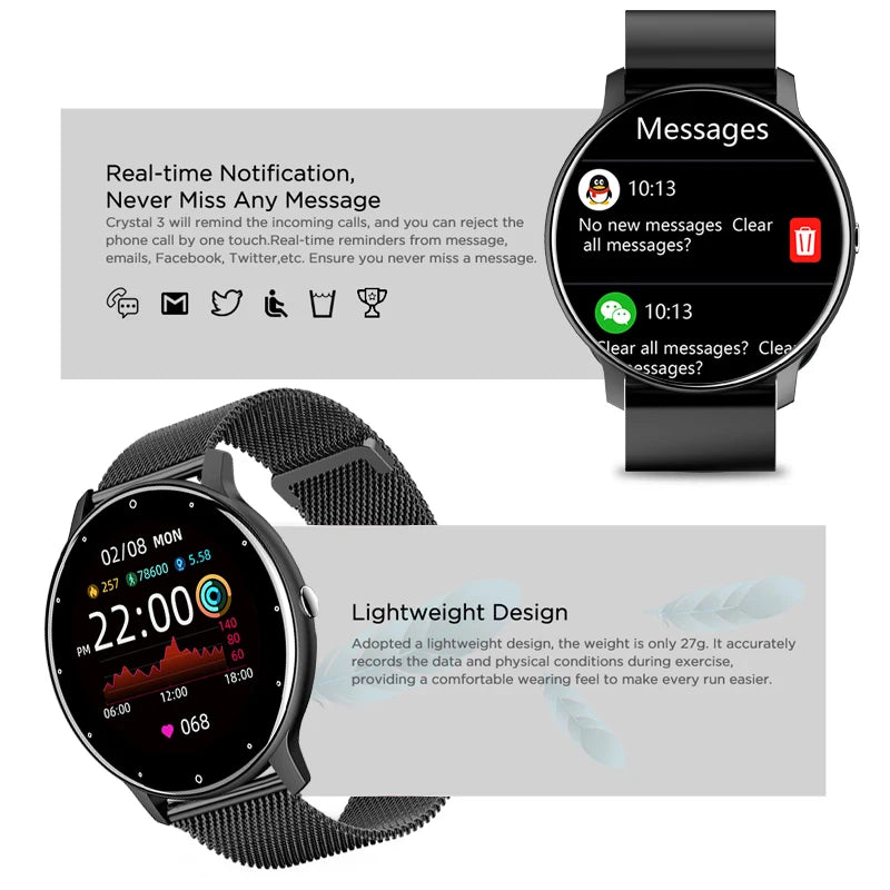 Lige Smartwatch Ladies IP67 Waterproof Fitness Tracker