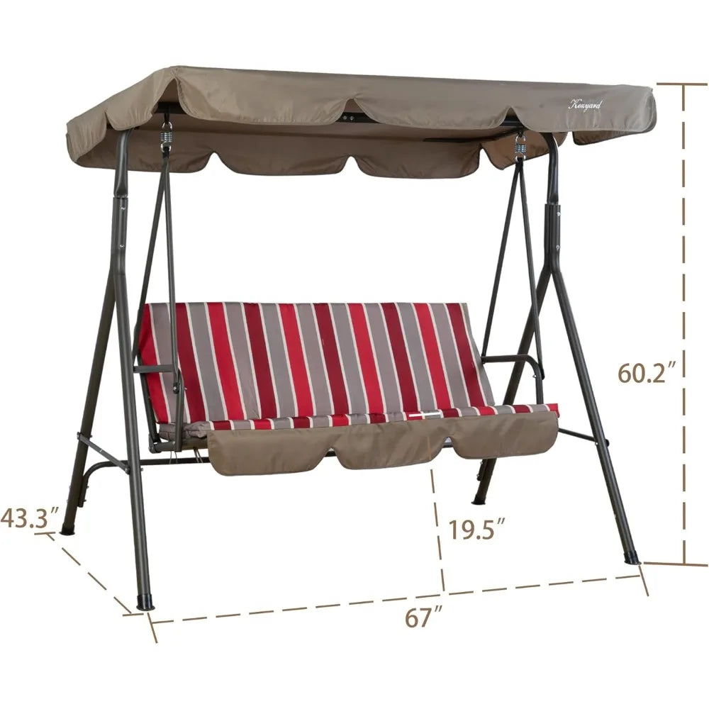 MKDK Kozyard Alicia Outdoor Swing Chair With 3 Cushions