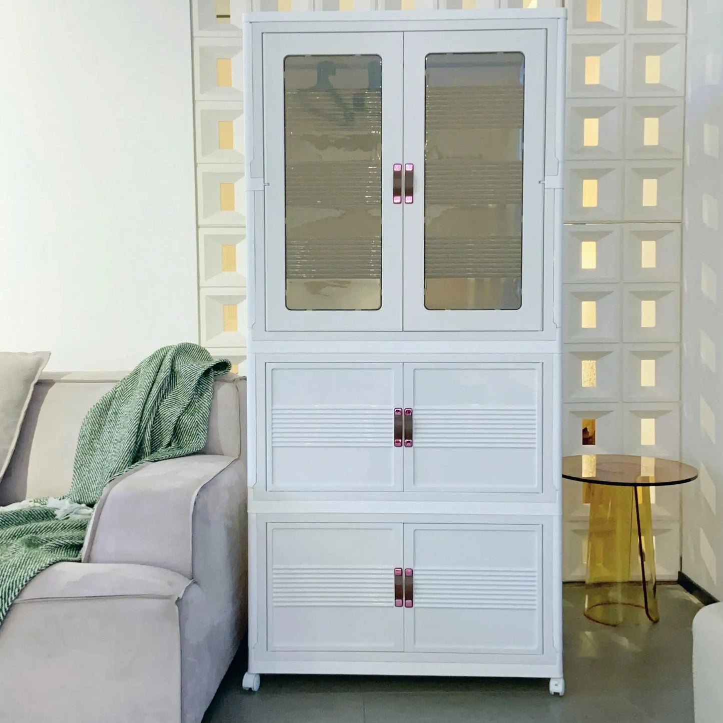 Folding Wardrobe With Folding Boxes Storage Cabinet