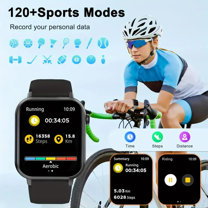 LAXASFIT Waterproof Smartwatch With Bluetooth Calling And Voice Assistant Compatibility