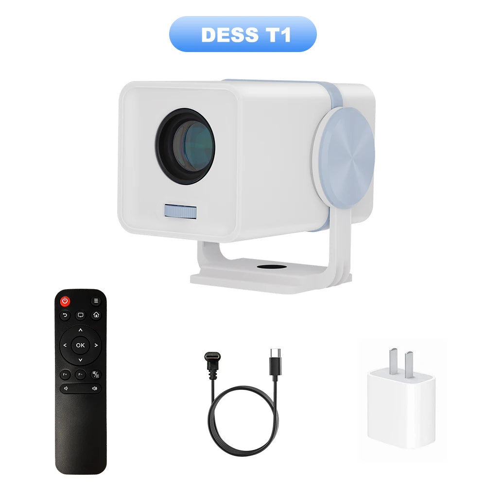 DESS Portable Android 13 Projector WiFi6 Mini Home Theater