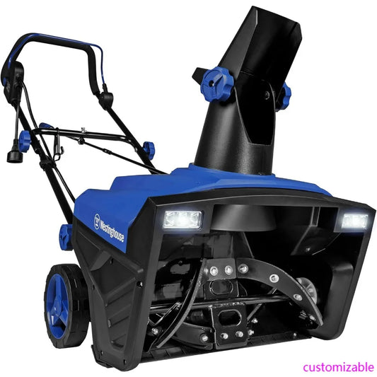 20 Electric Snow Thrower with Steel Auger, Dual LED Lights, 1800W Motor and 25ft Cord