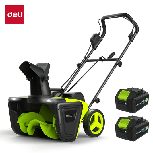 Deli Steelite 42V 20" Cordless Snow Blower Shovel, 850 Lbs/Min,Dual 4.0Ah Batteries & Charger Included Effortless Snow Removal
