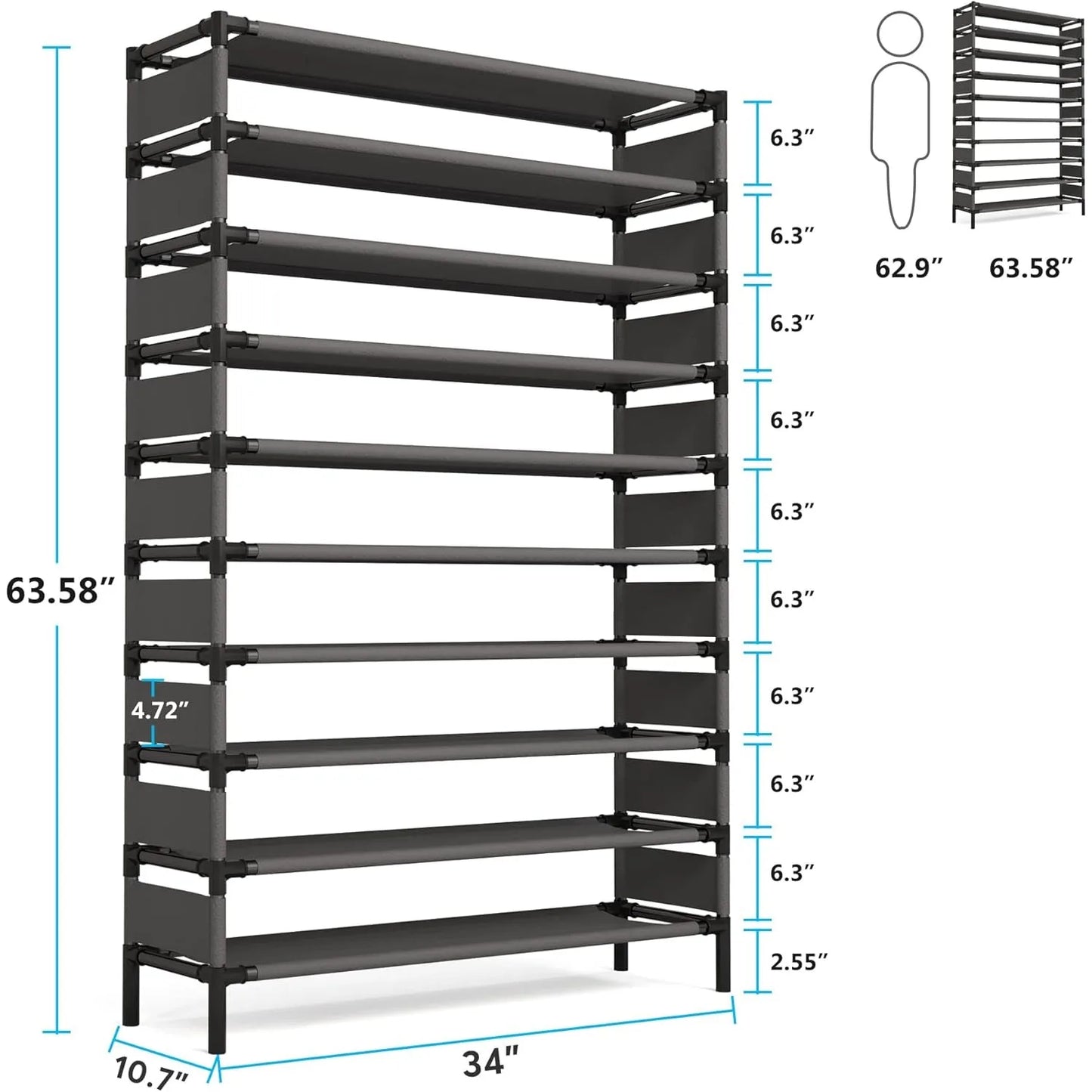 Little Tree Large Capacity Multi Layer Shoe Rack Organizer