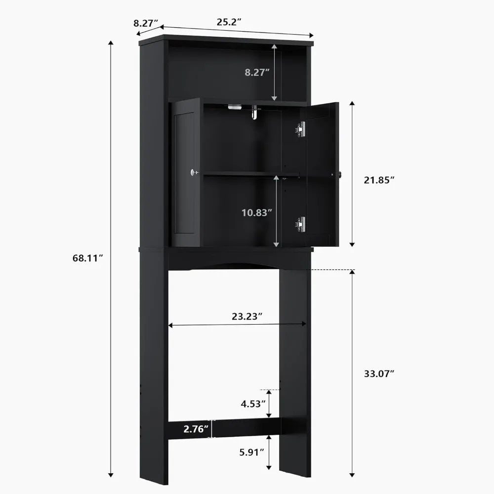 MKDK Bathroom Over Toilet Storage Cabinet With Adjustable Shelves