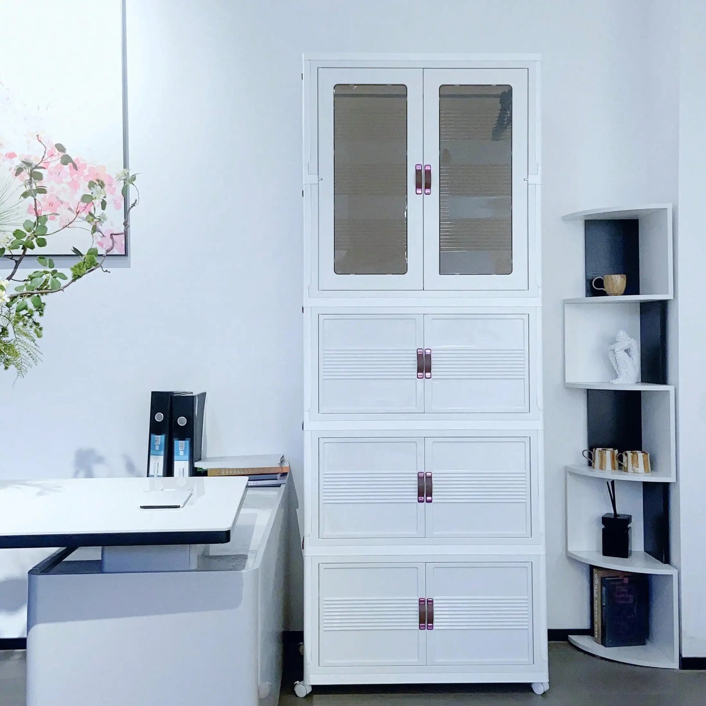 Folding Wardrobe With Folding Boxes Storage Cabinet