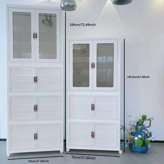 Folding Wardrobe With Folding Boxes Storage Cabinet