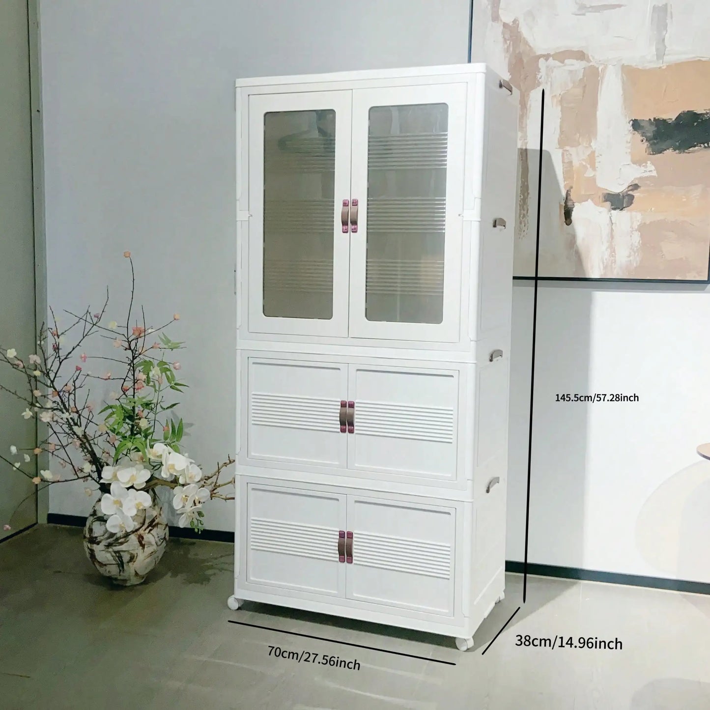 Folding Wardrobe With Folding Boxes Storage Cabinet