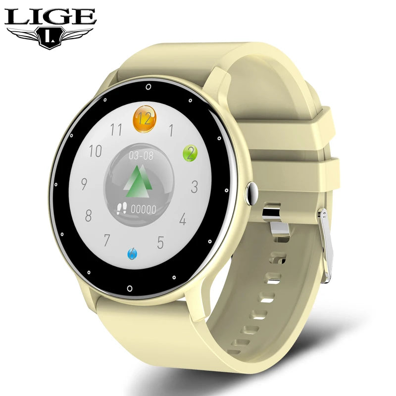 LIGE Men's Smartwatch PremiumFullTouchScreen FitnessTracker IP67 Waterproof Bluetooth