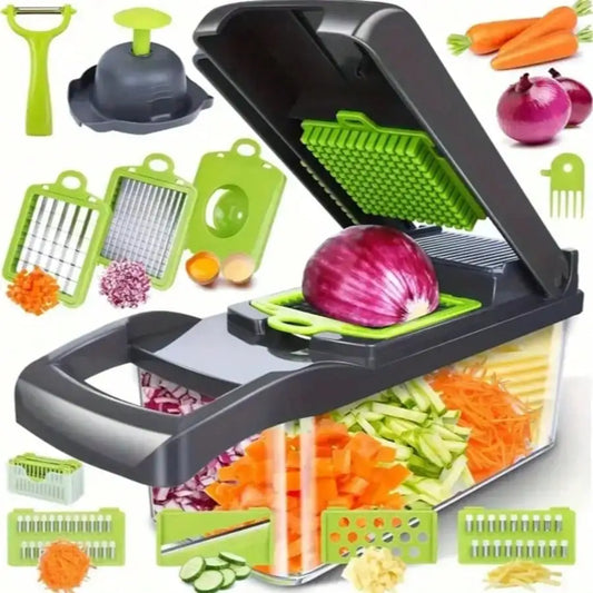 AEDG 15-in-1 Vegetable Chopper and Slicer with 8 Blades