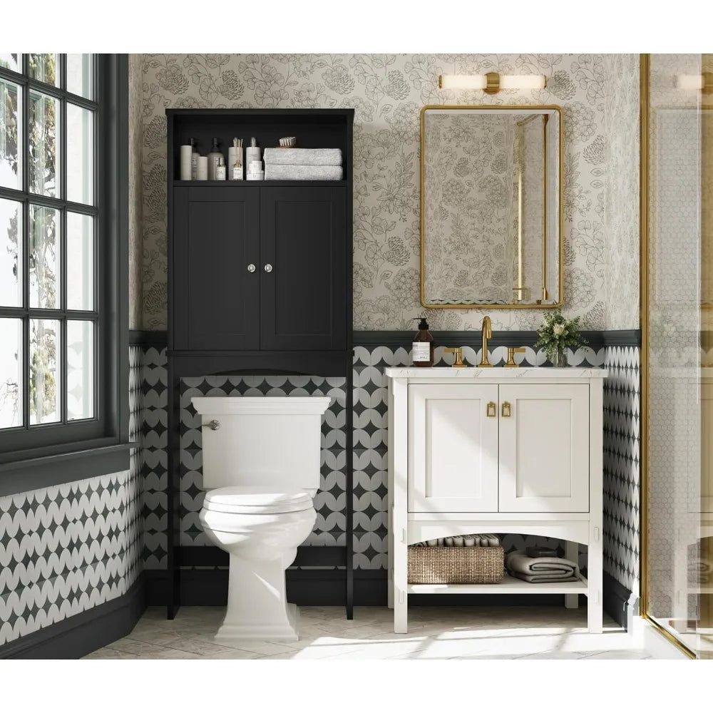 MKDK Bathroom Over Toilet Storage Cabinet With Adjustable Shelves