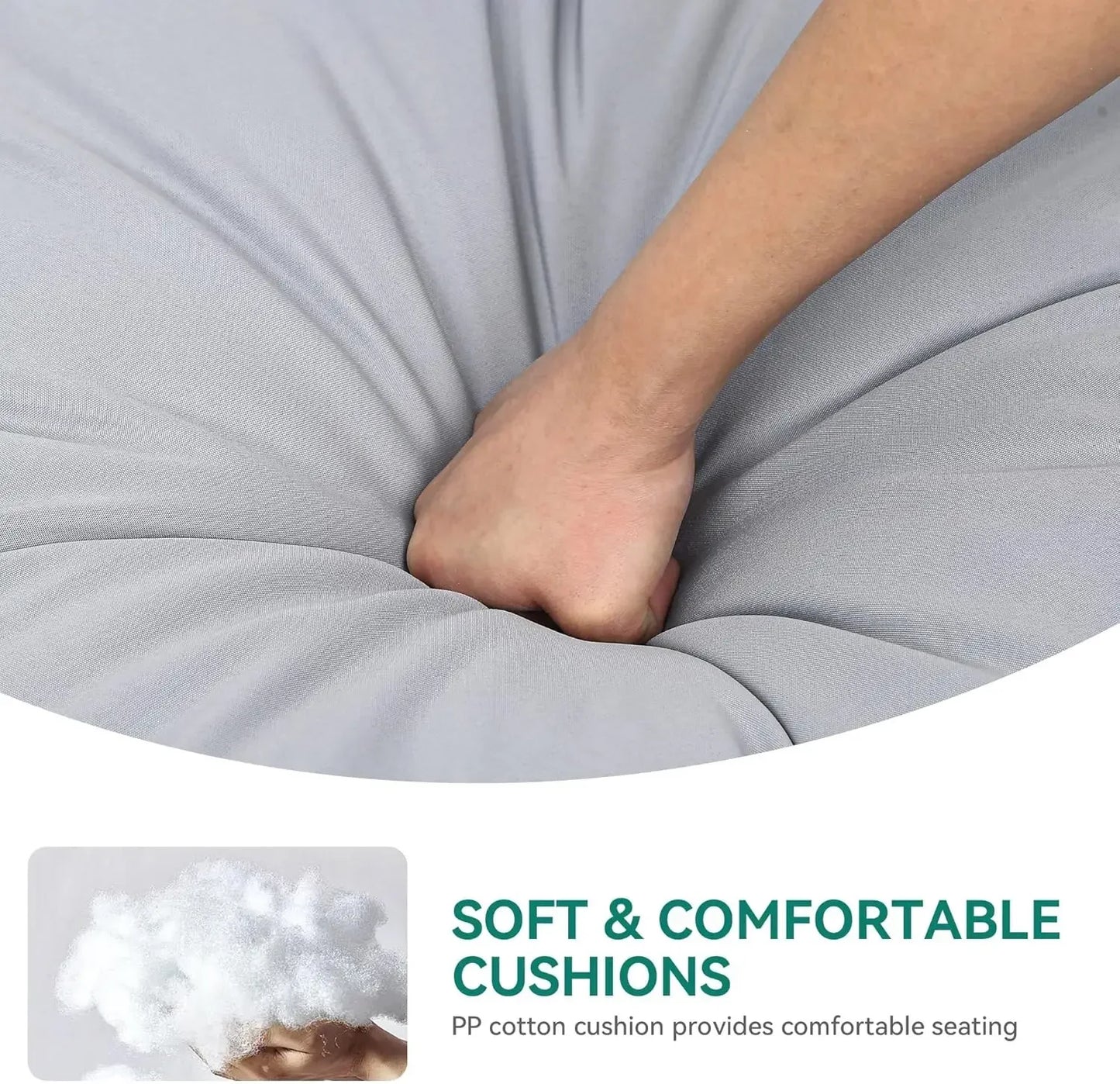 XMSJ PremiumGrade Weatherproof AllWeather Rocking Egg Chair With Plush Cushioned