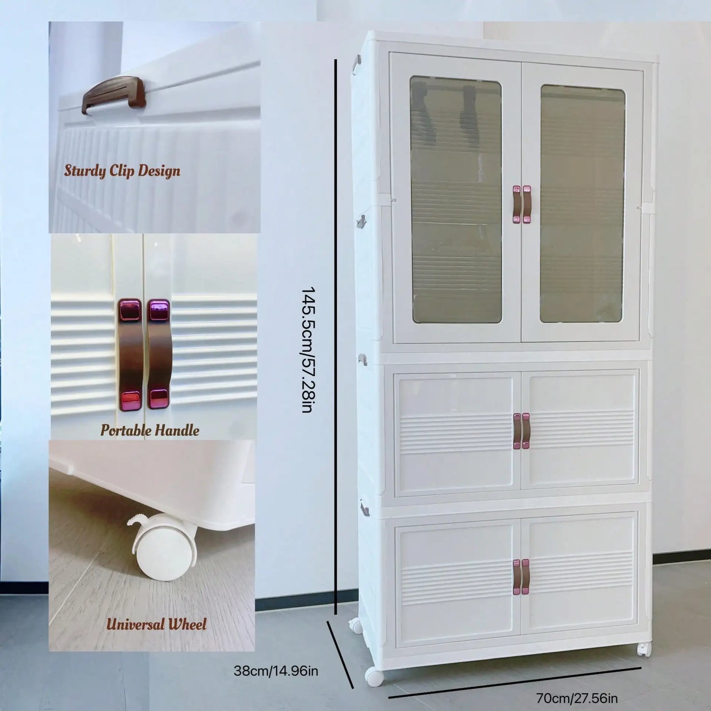 Folding Wardrobe With Folding Boxes Storage Cabinet