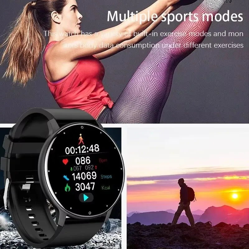 LIGE Men's Smartwatch PremiumFullTouchScreen FitnessTracker IP67 Waterproof Bluetooth